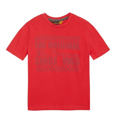 Boys' red logo print t-shirt